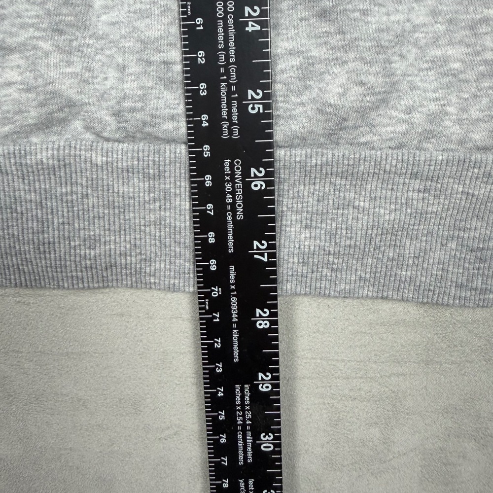 Y2K Mens Adidas Quarter Zip Embroidered Center Logo Sweatshirt Grey Small - Picture 7 of 7
